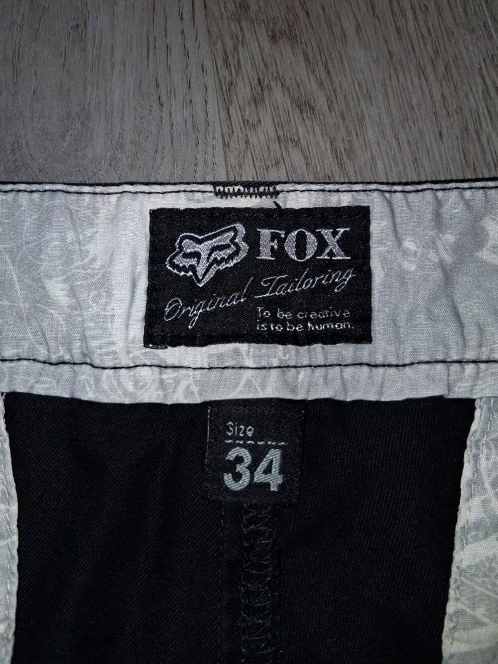 Vintage Y2k Fox Racing Original Tailoring Black Chino Shorts Men's Size 34